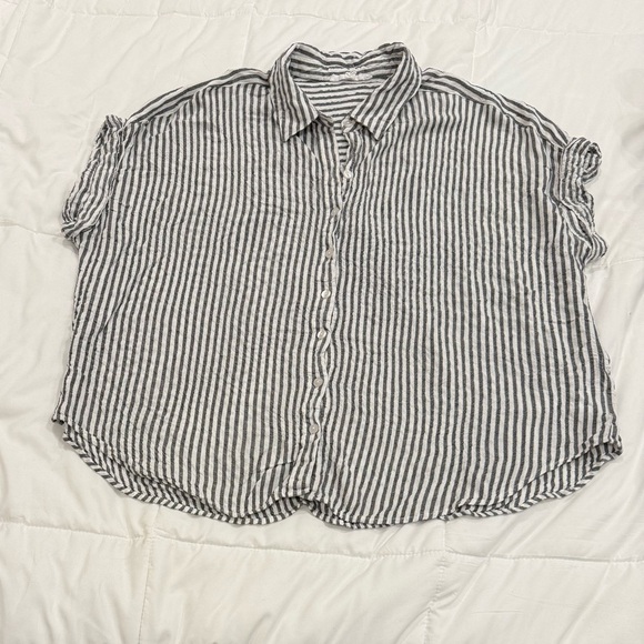 Jane and Delancey Tops - **Jane & Delancey Striped Button-Up Shirt | Size 2X**